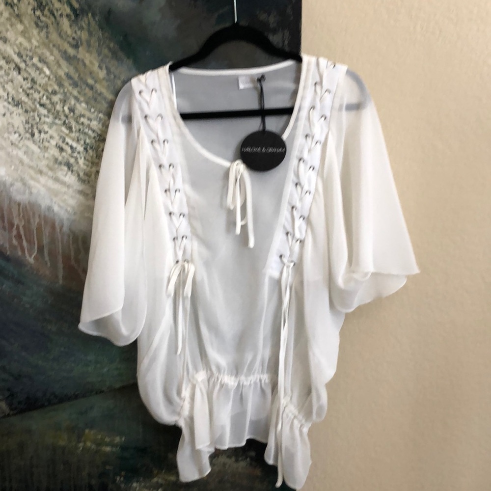 Off white sheer blouse